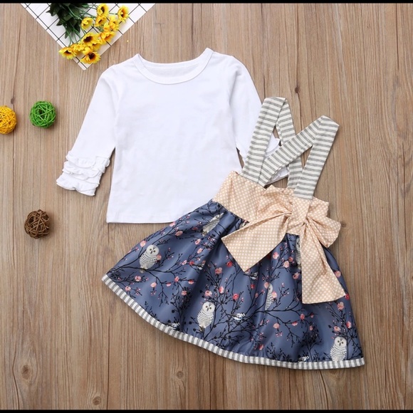 • HP!•LAST 1!! •2 PC Owl Pr. Skirt Set • - Picture 2 of 8